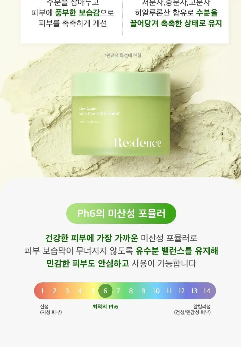 [데일리&스페셜케어] 리덴스 청포도 젤라또 포어 팩클렌저 100mL 상세페이지 19